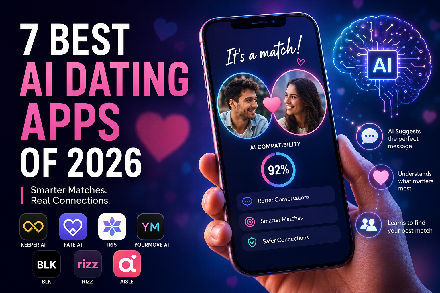 7 Best AI Dating Apps of 2026 — smarter matches, real connections
