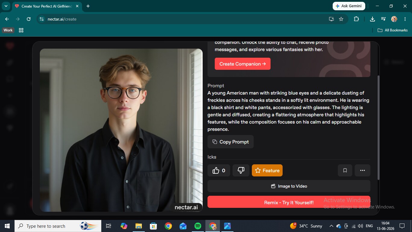 Nectar AI standalone image generator result