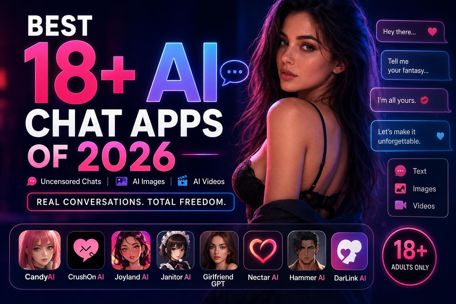 A person chatting privately with an AI companion on a laptop late at night — testing the best 18+ AI chat apps of 2026