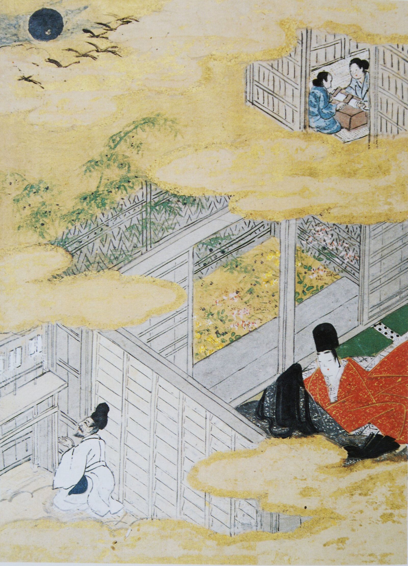 Illustrated handscroll from The Tale of Genji, 12th century